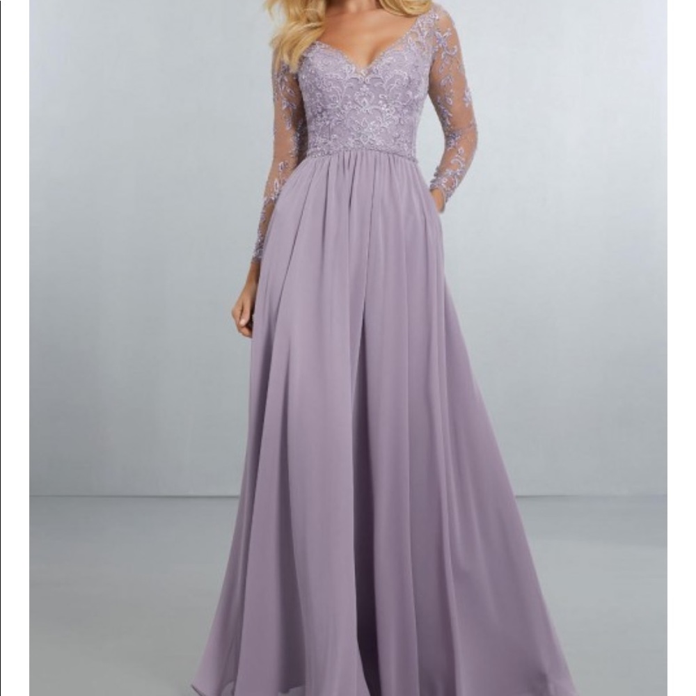 Morilee bridesmaid gown in color EGGPLANT